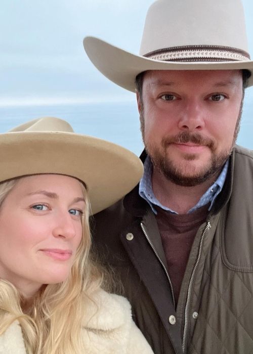 Michael Gladis as seen with his wife Beth Behrs in 2022