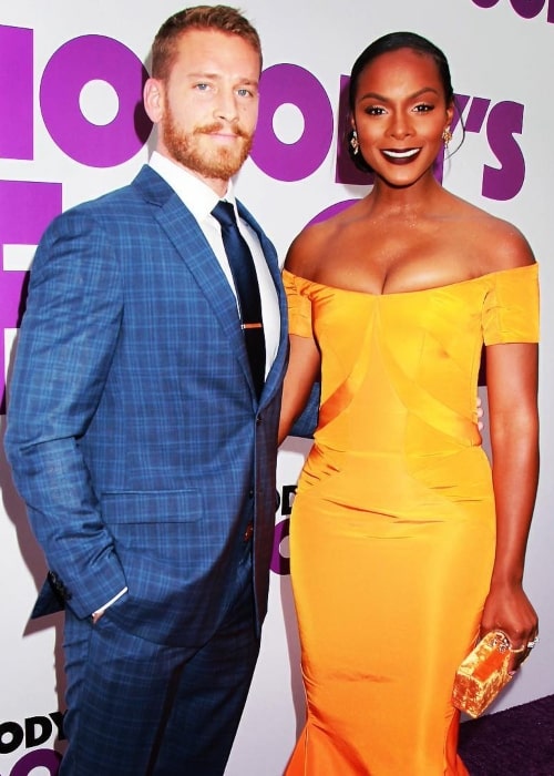 Nicholas James and Tika Sumpter, as seen in November 2018