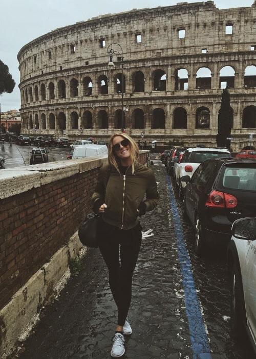 Paige O’Brien as seen in a picture that was taken in front of the Colosseum, Rome, Italy in June 2016