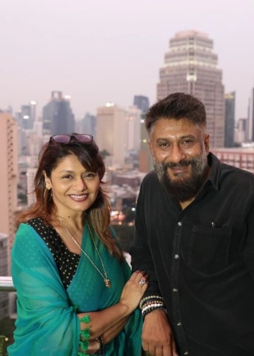 Pallavi Joshi and Vivek Agnihotri, as seen in April 2022