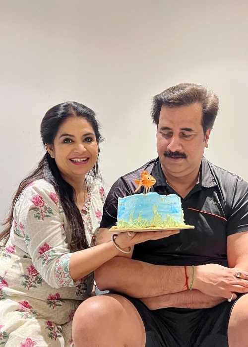 Pankaj Bhadouria and Charu Samarth, as seen in June 2022