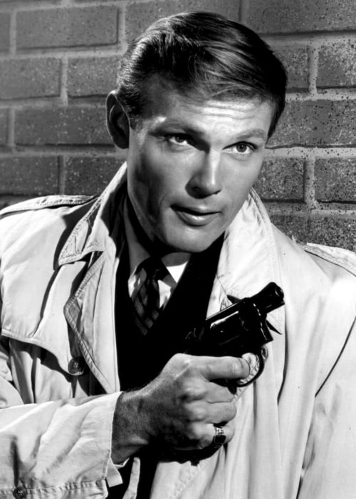 Adam West as Steve Nelson in a publicity photo from the television program 'The Detectives' in 1961