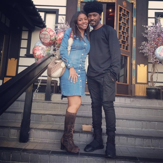 Christian Murphy as seen in a picture with his mother Tamara Hood in May 2018