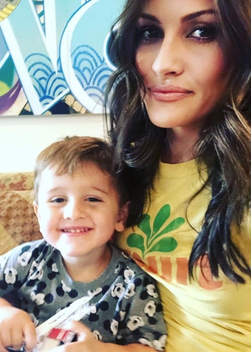 Christina McLarty as seen in a selfie that was taken in November 2019, with her son Augustus