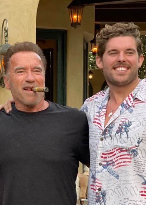 Christopher Schwarzenegger as seen in a picture with his father Arnold that was taken in September 2021