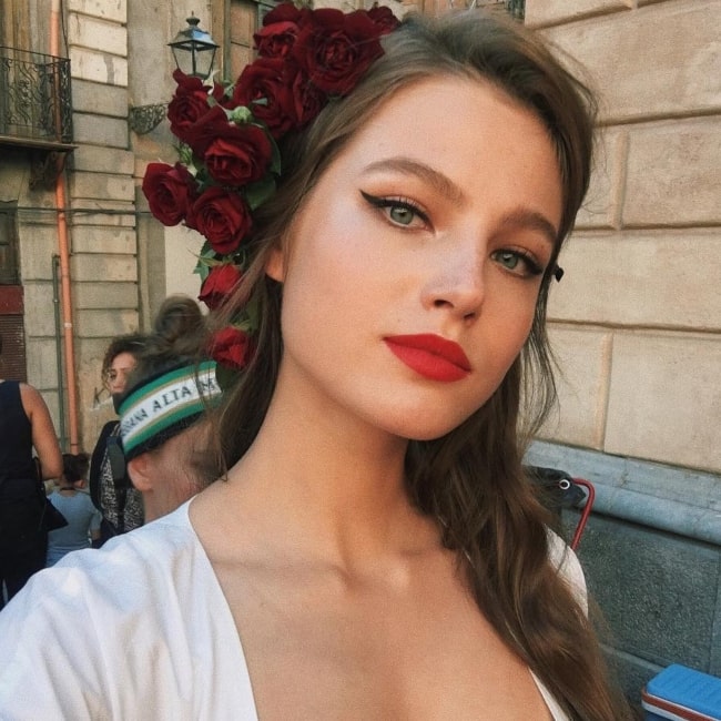 Daria Korchina as seen in a selfie that was taken in July 2017, in Palermo, Italy
