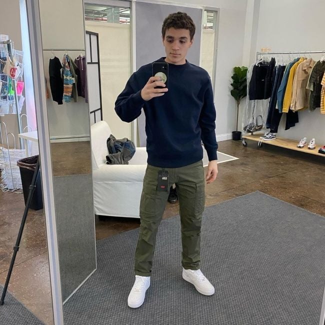 David Iacono as seen taking an Instagram selfie in February 2020