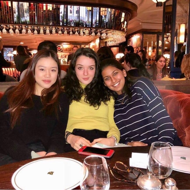 Jhanvi Mehta as seen in a picture with her friends at The Ivy Soho Brasserie in February 2018