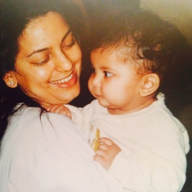 Jhanvi Mehta in a childhood picture with her mother actress and beauty pageant titleholder Juhi Chawla in the past