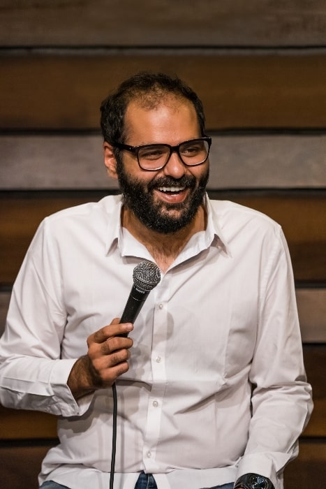 Kunal Kamra as seen during one of his shows in 2018