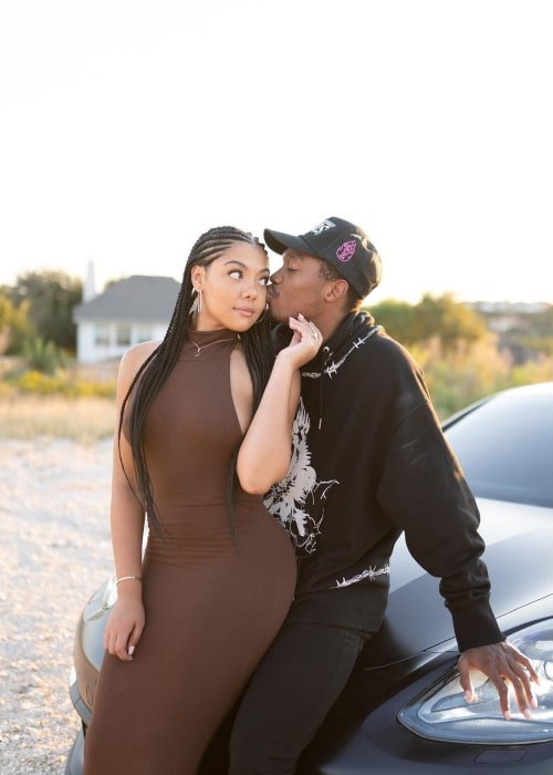 Lonnie Walker and Emily Miller, as seen in November 2021