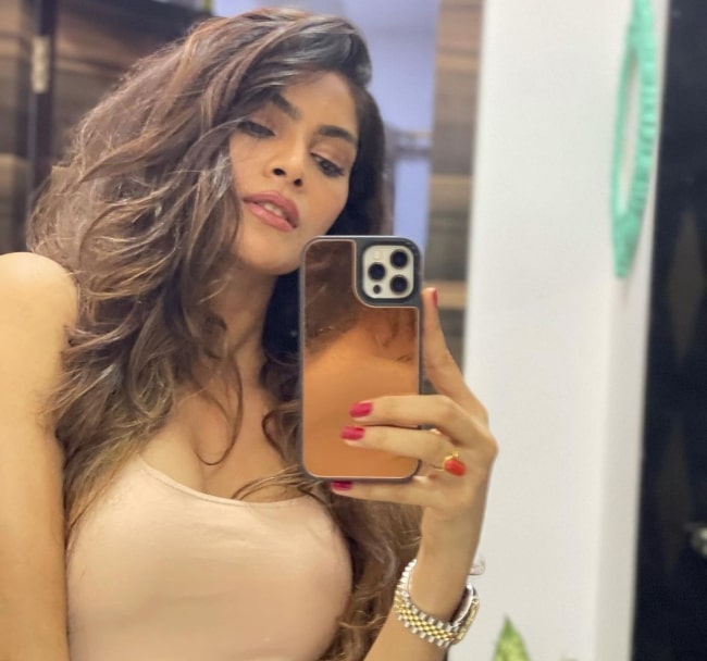 Lopamudra Raut having fun sharing her mirror selfie in April 2022