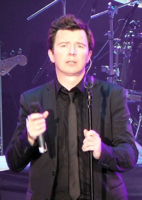 Rick Astley performing in Singapore in 2008