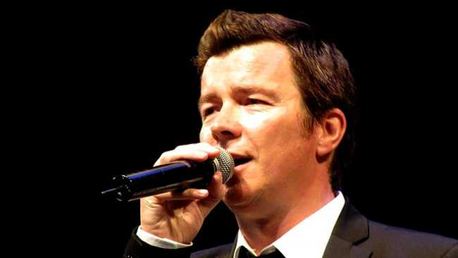 Rick Astley seen during his concert in 2009