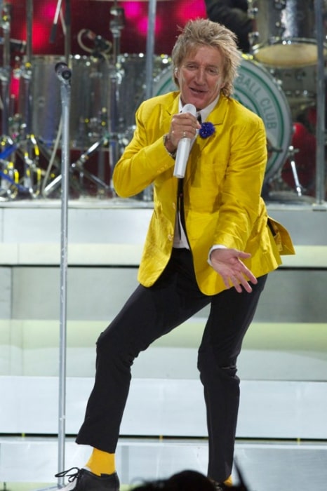 Rod Stewart as seen while performing in Hamburg in September 2013