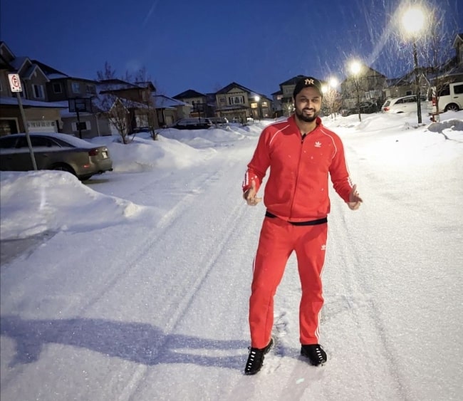 Roshan Prince posing for a picture in Canada in March 2020