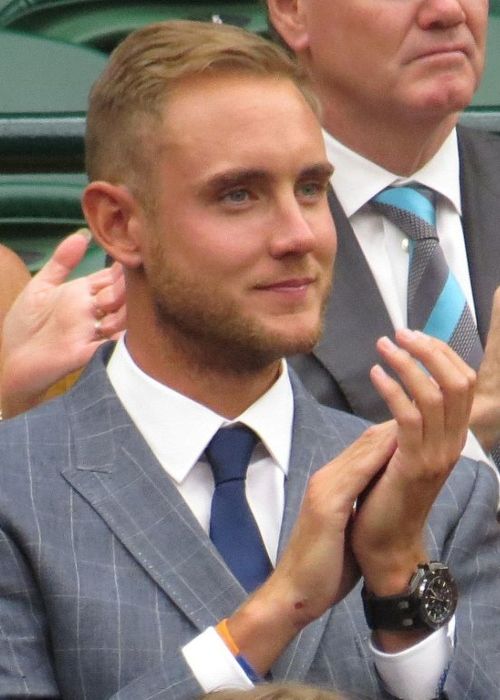 Stuart Broad seen at the Royal Box in Wimbledon 2014