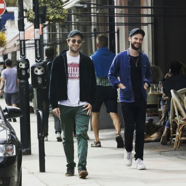 Tom Sturridge (right) photographed with his best friend Robert Pattinson