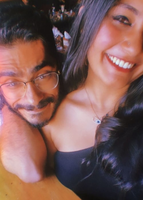 Vishak Nair in a selfie with Jayapria Nair
