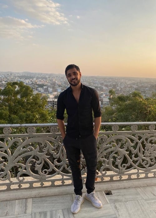 Adnan Khan as seen while posing for a picture in Hyderabad, Telangana