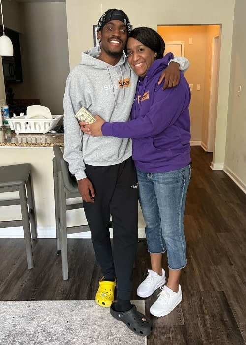 AdrianIsFunny as seen in a picture with his mother April 2022, in Atlanta, Georgia