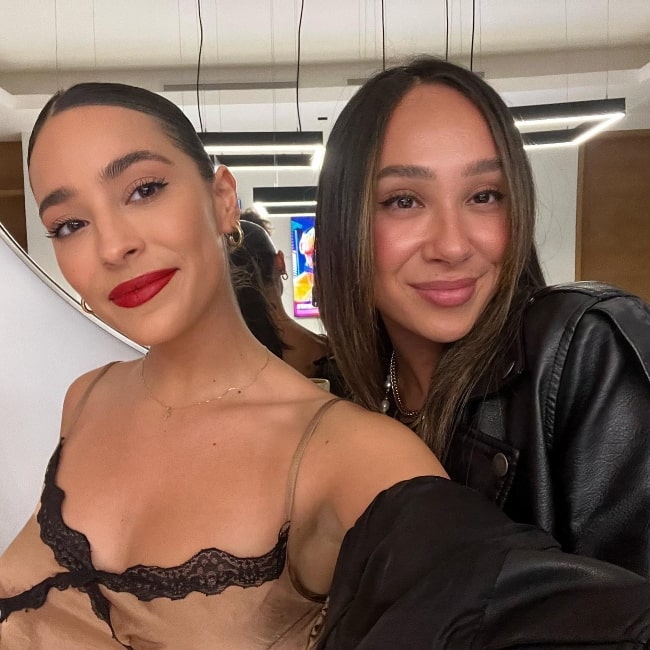 Alexxis Lemire (Left) in a selfie with Franny Arrieta in April 2022