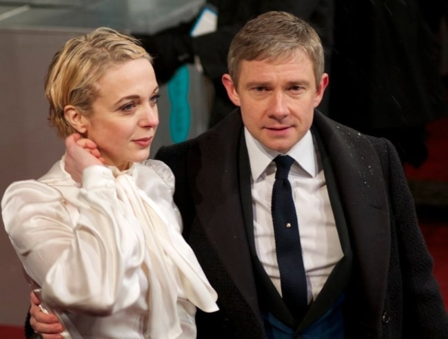 Amanda Abbington and Martin Freeman snapped during an event in 2013