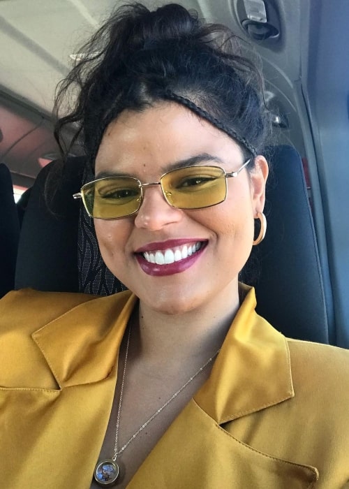Amanda Magalhães as seen in a selfie that was taken in April 2022