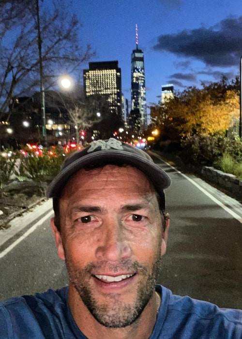 Andrew Shue as seen in a selfie that was taken in November 2020, in New York, New York