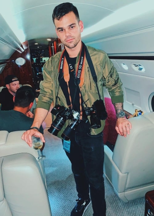 Ben Hausdorff as seen in a picture that was taken on a private plane in New York City, New York in August 2019
