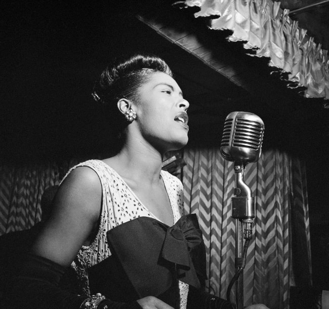 Billie Holiday as seen at the Downbeat Jazz Club, New York, c. February 1947