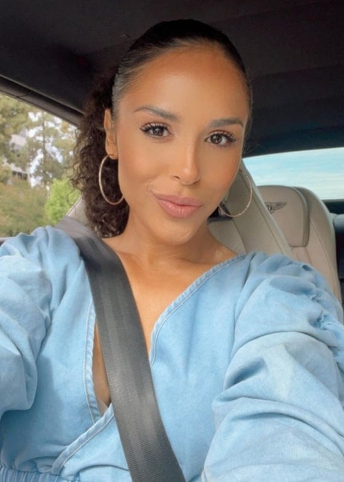 Brittany Bell as seen while taking a car selfie in April 2022