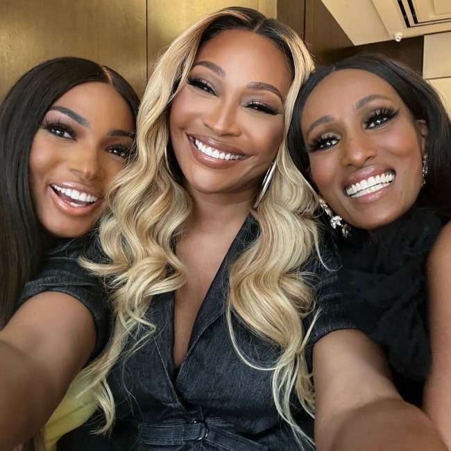 Chanel Ayan as seen in a selfie that was taken in August 2022, with actress and model Cynthia Bailey and fashion designer and model Lesa Milan