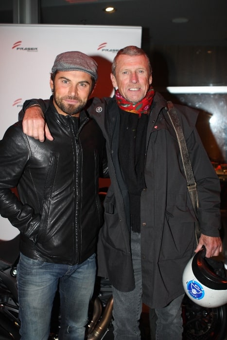 Daniel MacPherson (Left) and Tony Bonner posing for the camera at Ducati Launch 2011
