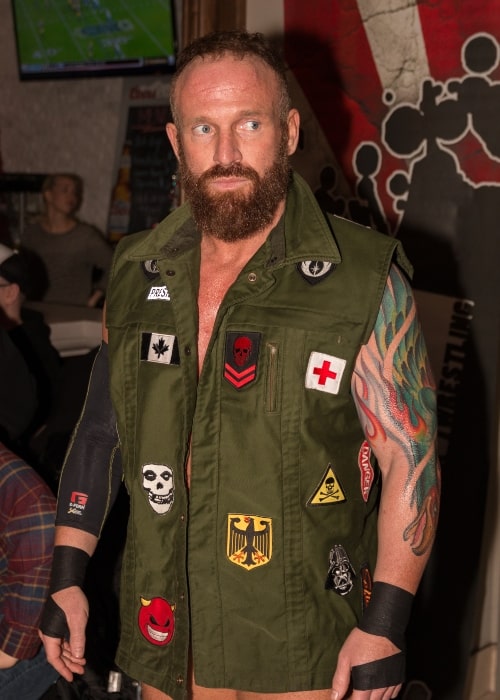 Eric Young making his ring entrance at Alpha-1's One Crazy Night show in December 2015