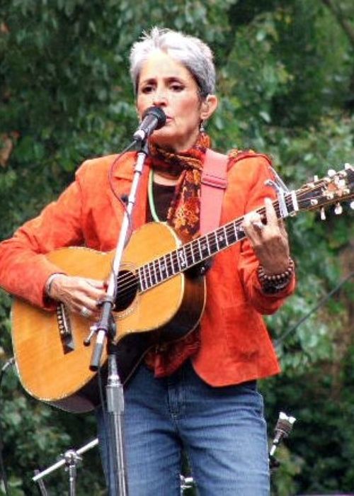 Joan Baez performing at the Hardly Strictly Bluegrass Festival in 2005
