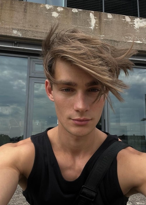 Luca Heubl as seen in a selfie that was taken in July 2022
