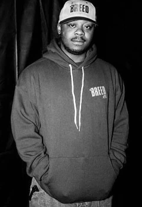 MC Breed in a black-and-white picture