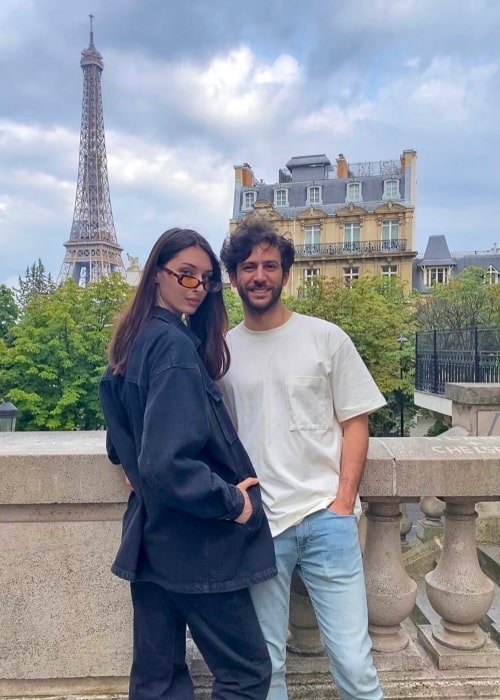 Myriem Boukadida as seen in a picture that was taken with her beau in September 2021, in Paris, France