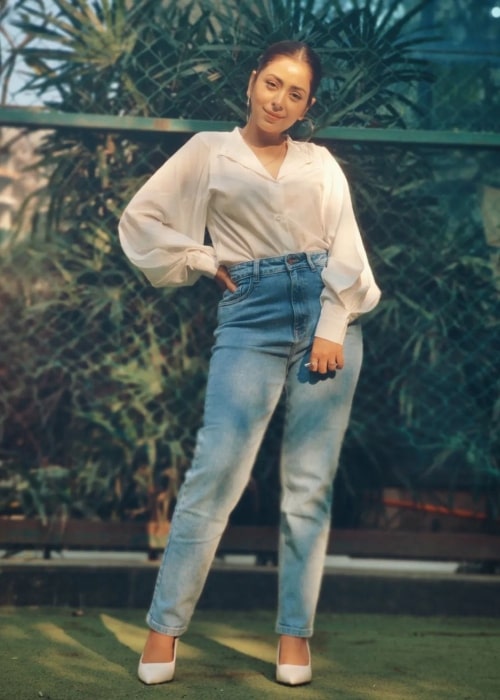 Neha Sargam posing for the camera in February 2022