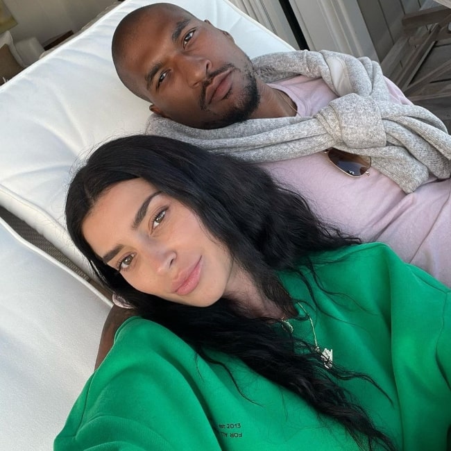 Nicole Williams English in a selfie with Larry English in May 2022