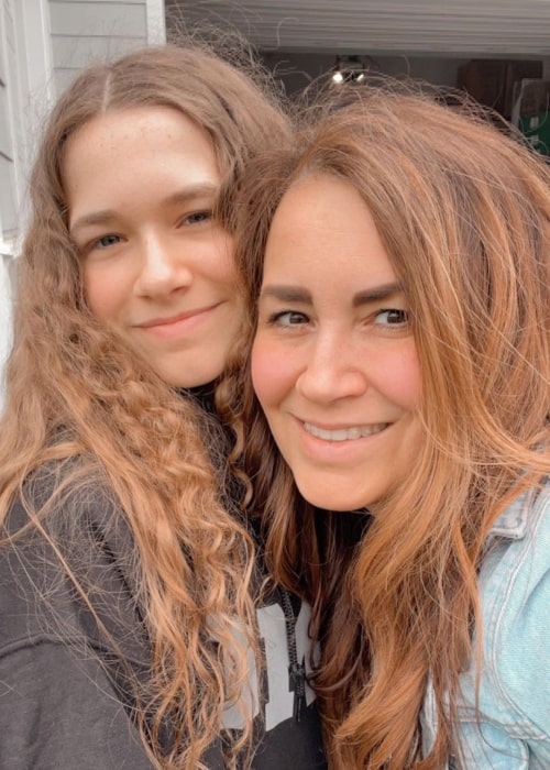 Priscilla Jkrew as seen in a selfie that was taken with her mother Sandy in May 2022
