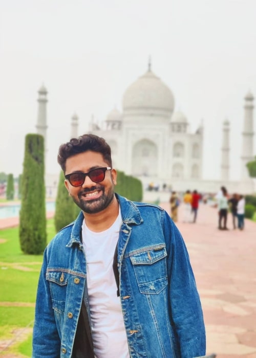 Rahul Jain as seen in a picture that was taken at the Taj Mahal in July 2021
