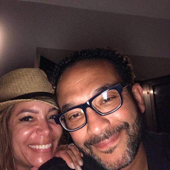 Sunny Hostin seen in an Instagram selfie with her husband in 2019