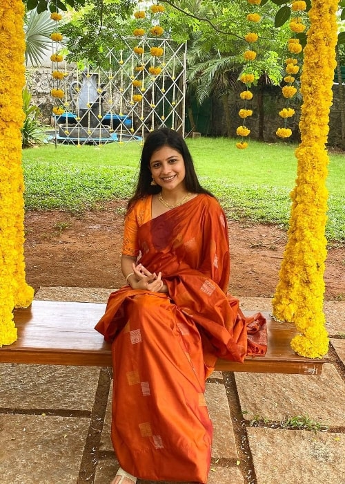 Aditi Balan as seen while posing for a picture in September 2022