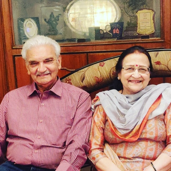 Anil Rastogi as seen in a picture with his wife Sudha Rastogi in November 2020