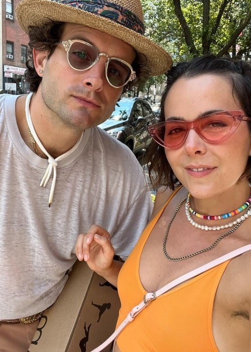 Bethany Meyers as seen in a selfie that was taken with her beau Nico Tortorella in July 2022
