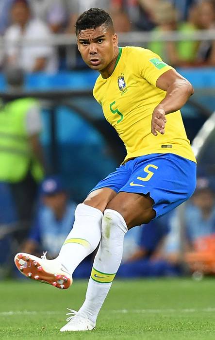 Casemiro seen playing for Brazil in 2018