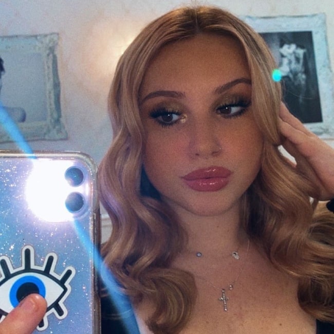 Chloe Calandra as seen in a selfie that was taken in November 2020