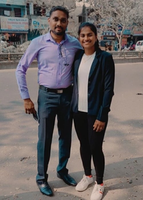 Dayalan Hemalatha as seen in a picture with her brother Karthik in May 2022, in Chennai, India